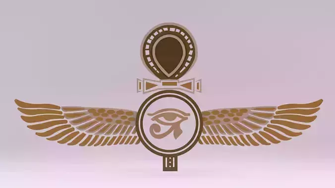 Egyptian Symbols - 013 Low-poly 3D model
