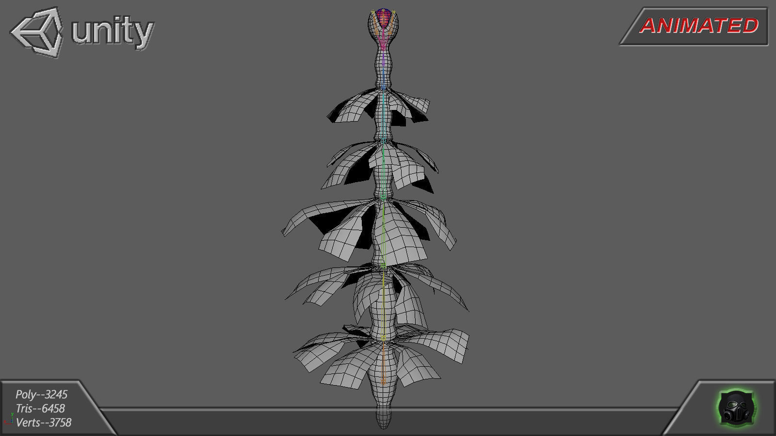 Alien flora - plant 35 Low-poly 3D model_17