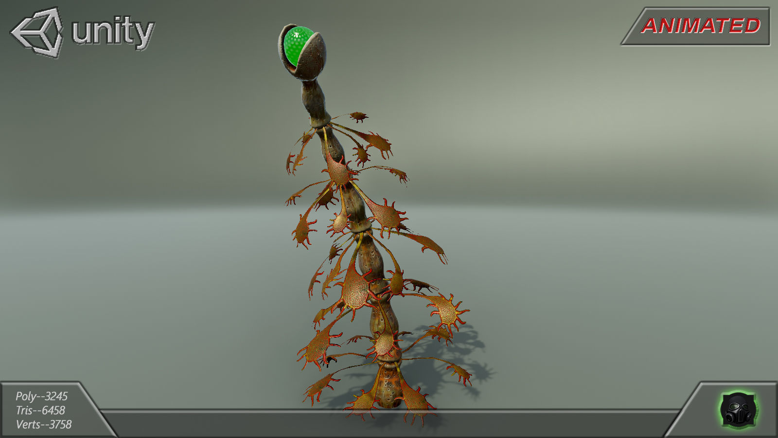 Alien flora - plant 35 Low-poly 3D model_7