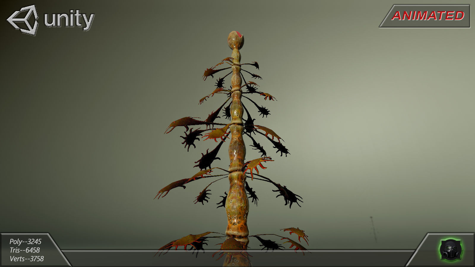 Alien flora - plant 35 Low-poly 3D model_9