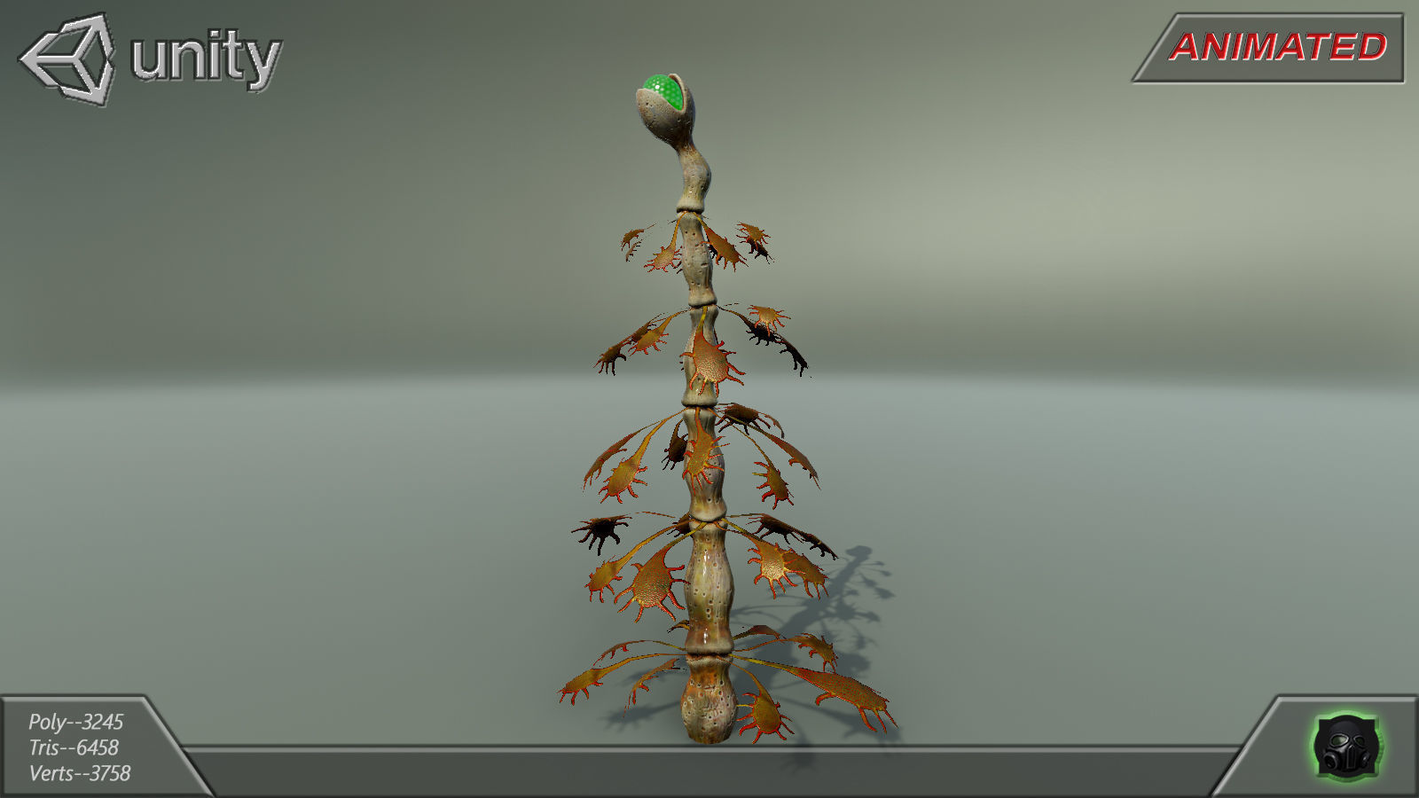 Alien flora - plant 35 Low-poly 3D model_11