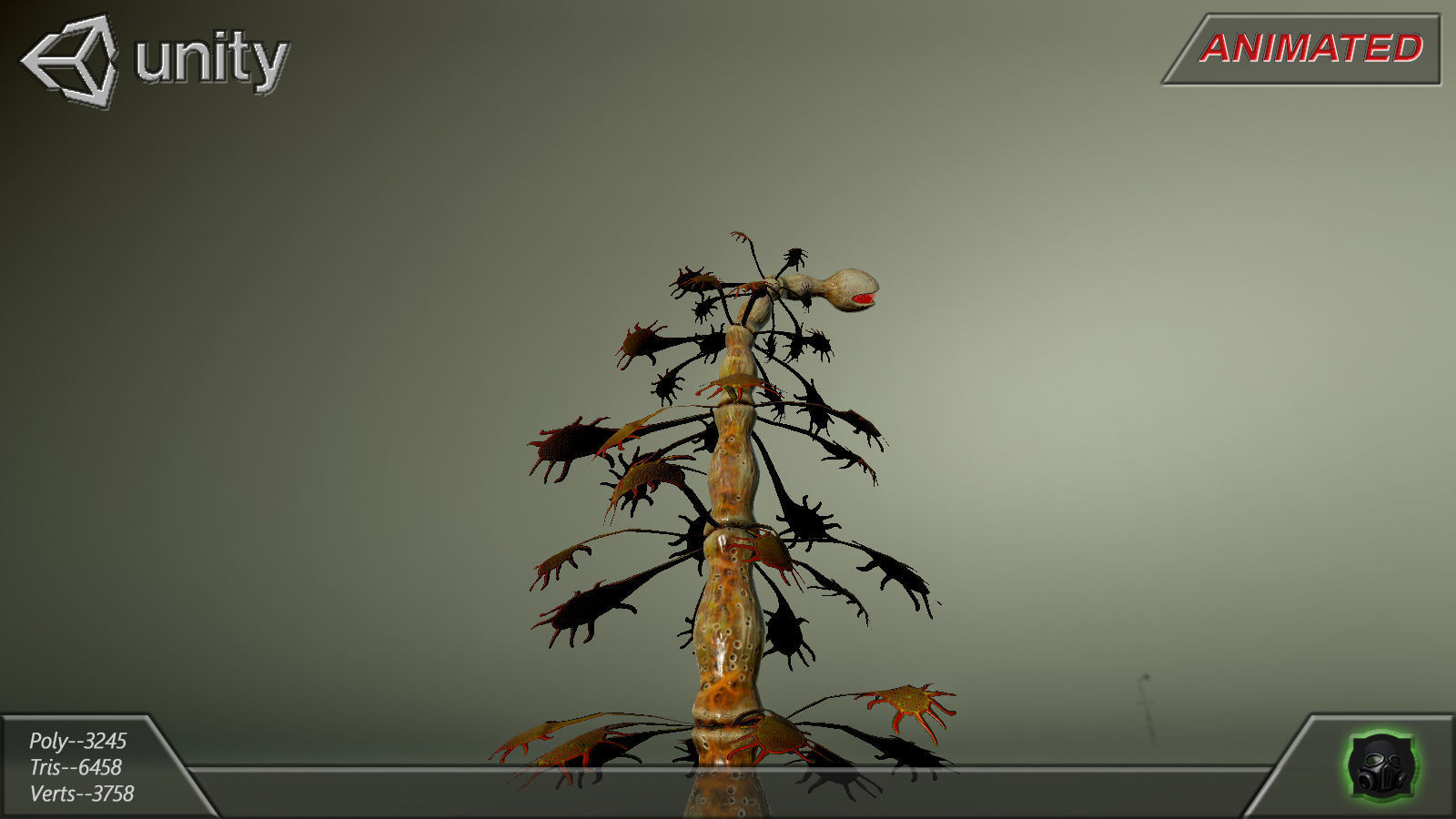 Alien flora - plant 35 Low-poly 3D model_13