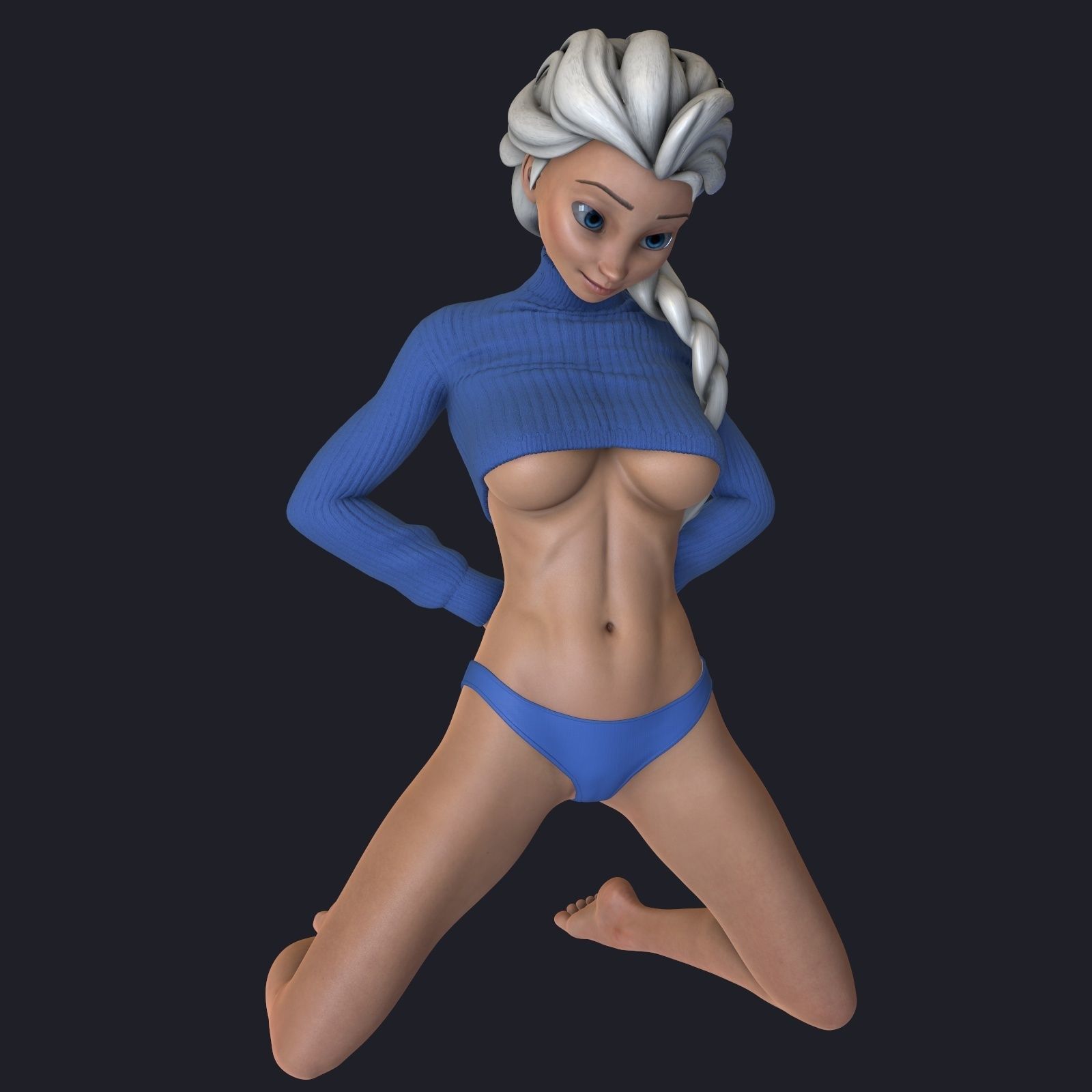 Elsa phone holder 3 3D print model_2