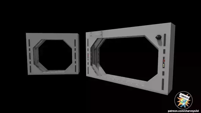 Star Wars Death Star Blast Doors for action figure dioramas 3D print model