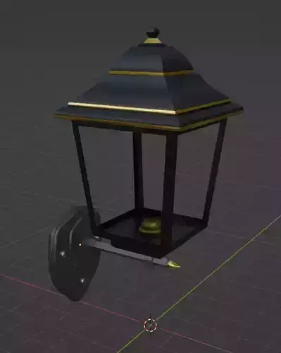 3D low poly lamp model