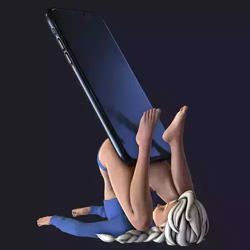 Elsa phone holder 4 3D print model