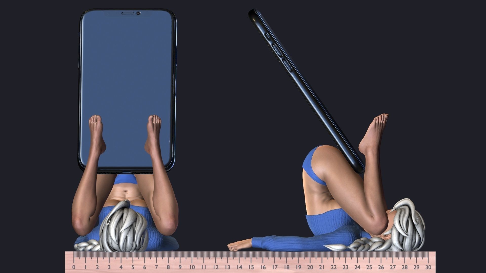 Elsa phone holder 4 3D print model_6