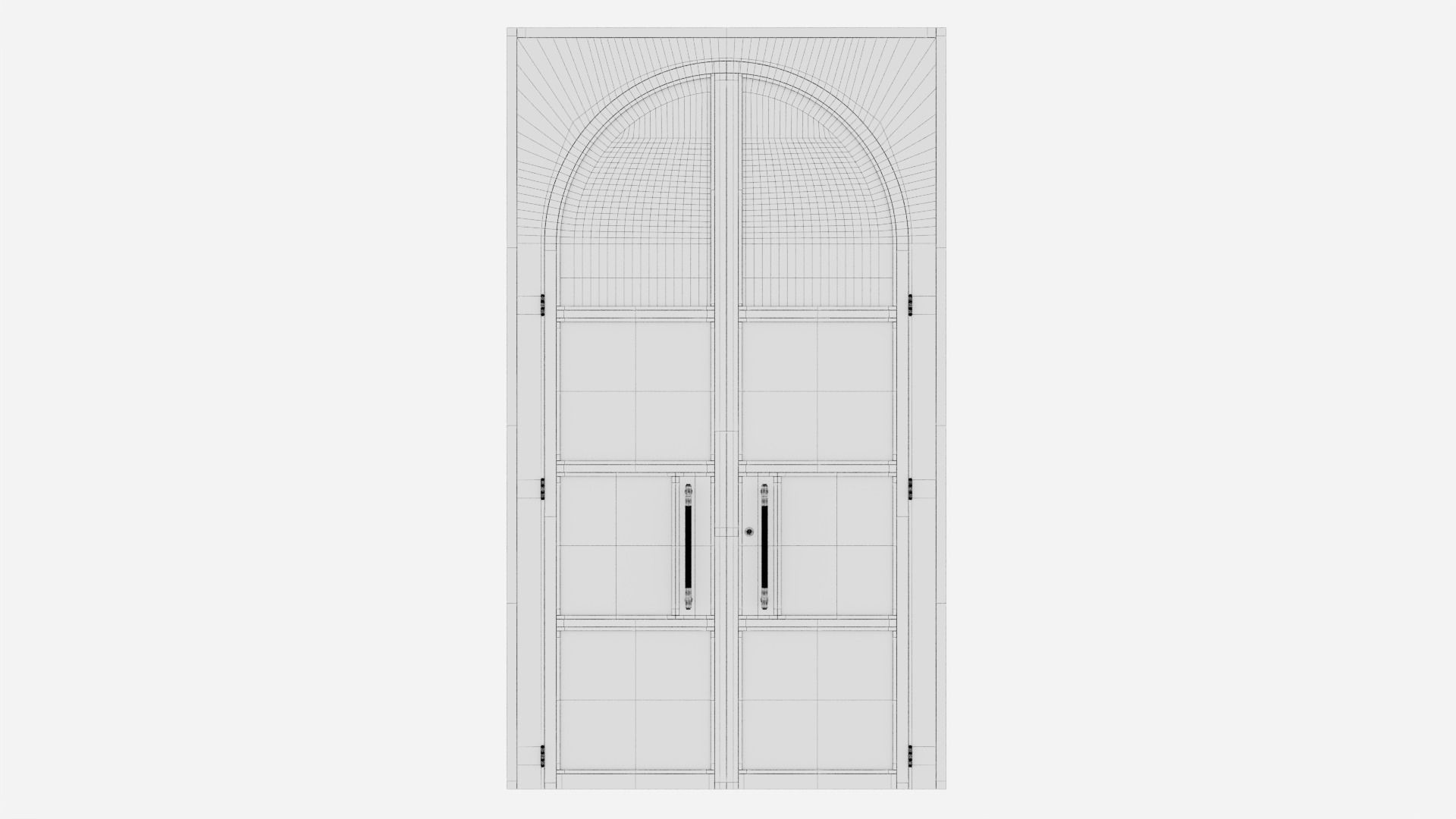 Aluminium door 332 3D model_6