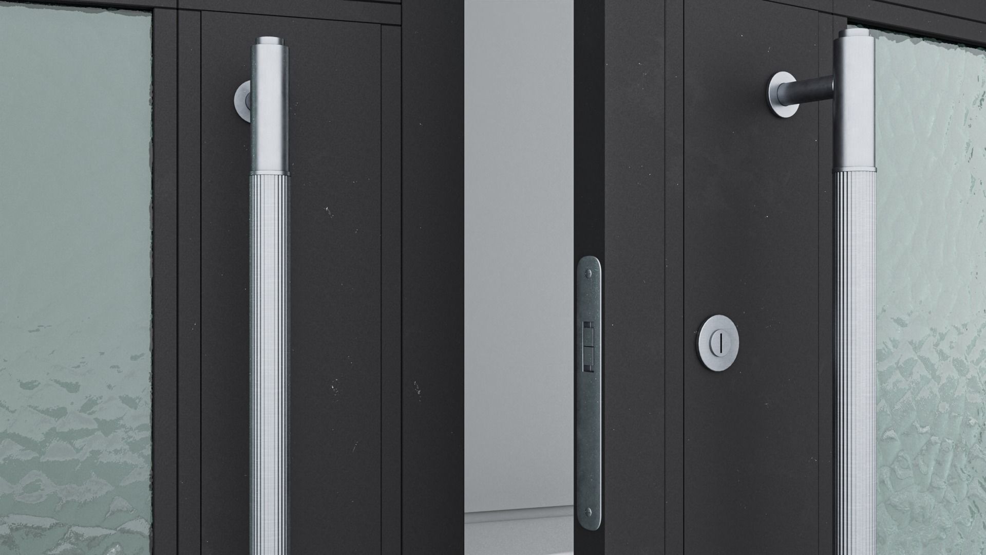 Aluminium door 332 3D model_4