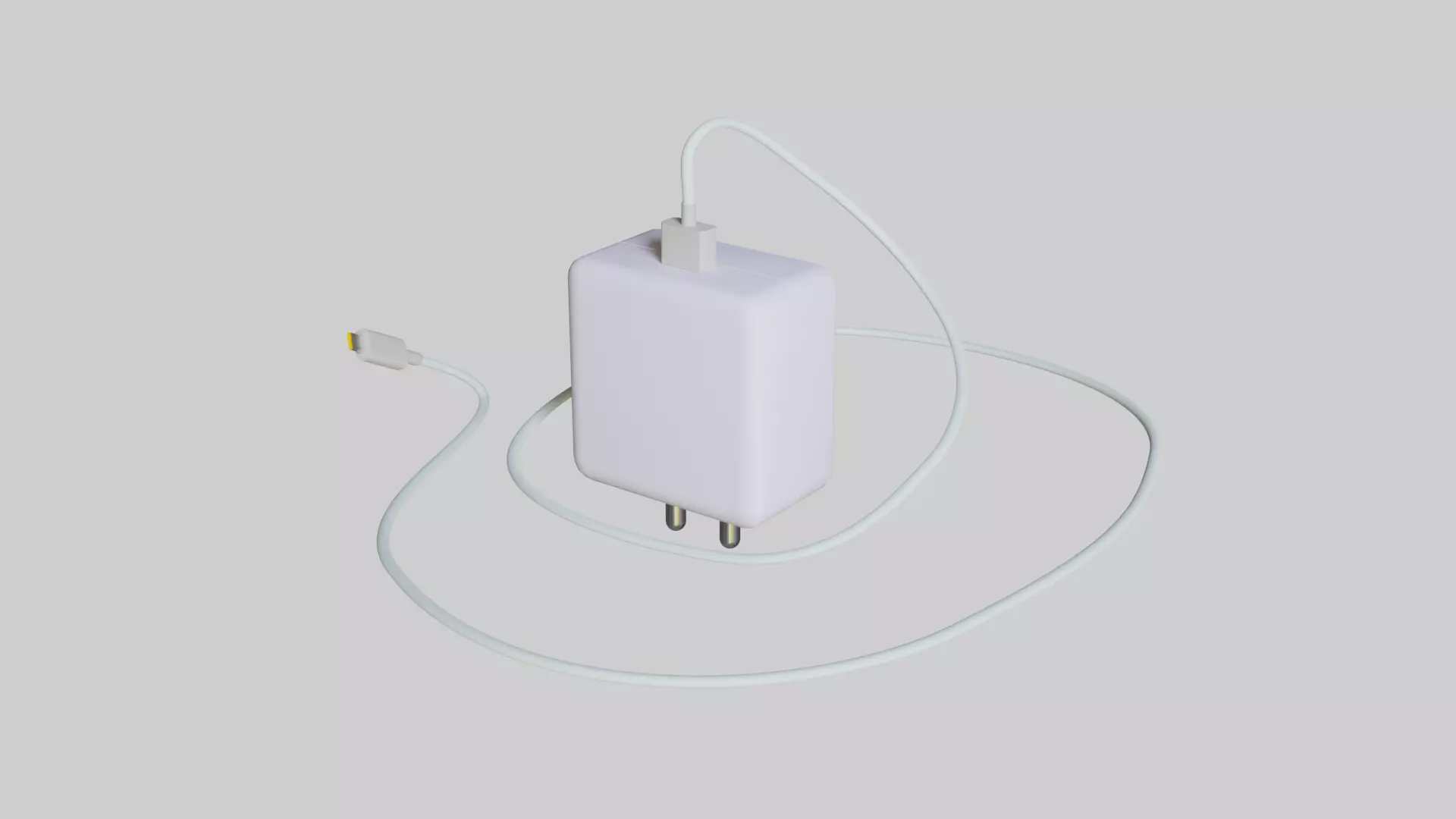 mobile charger 3d model wired 3D model
