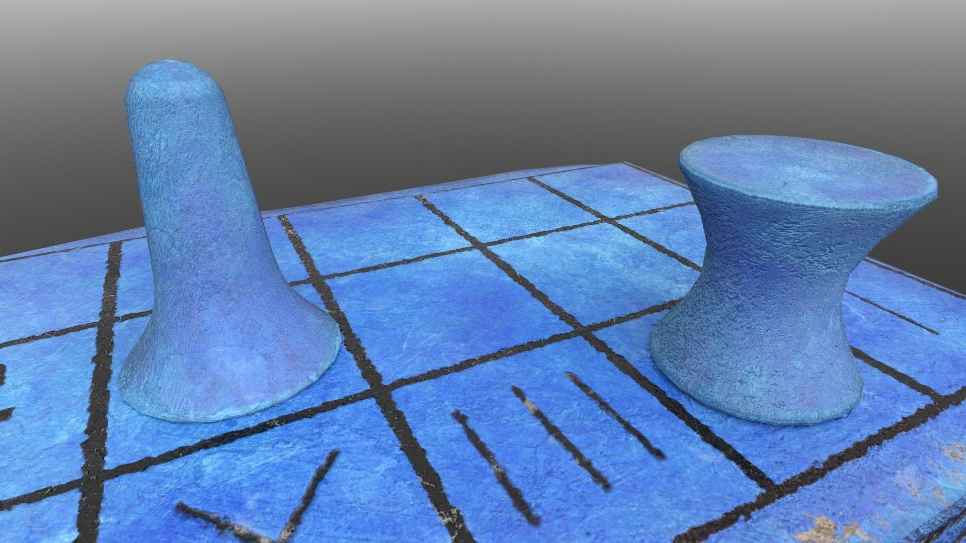 Senet - Gameready Egyptian Boardgame model Low-poly 3D model_6