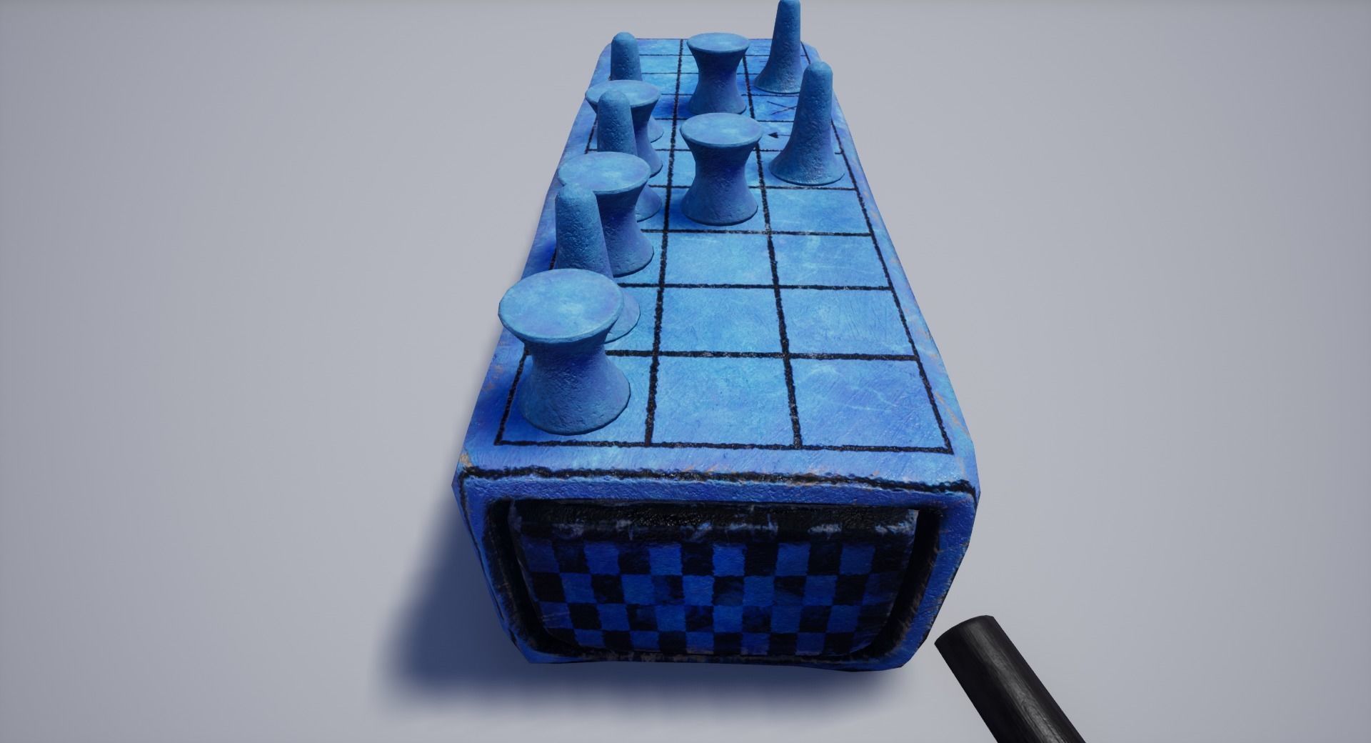 Senet - Gameready Egyptian Boardgame model Low-poly 3D model_16