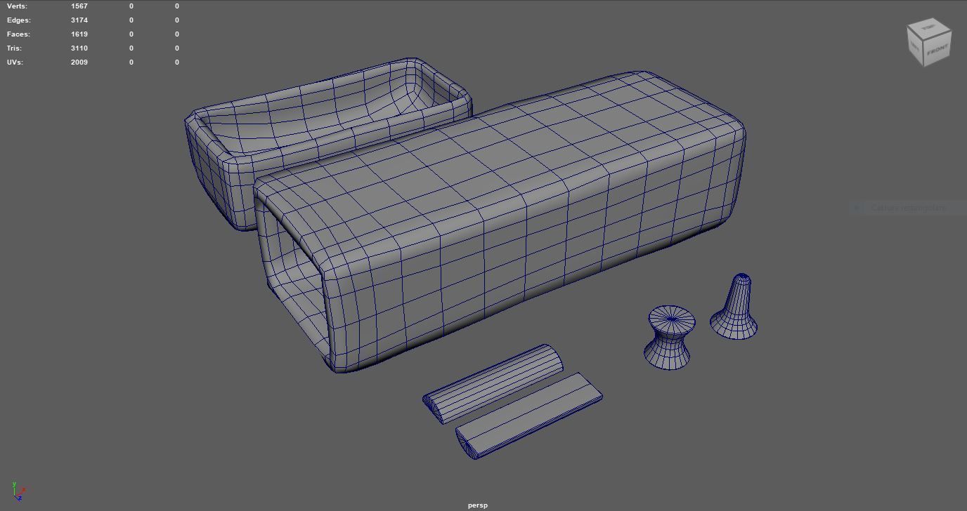 Senet - Gameready Egyptian Boardgame model Low-poly 3D model_9