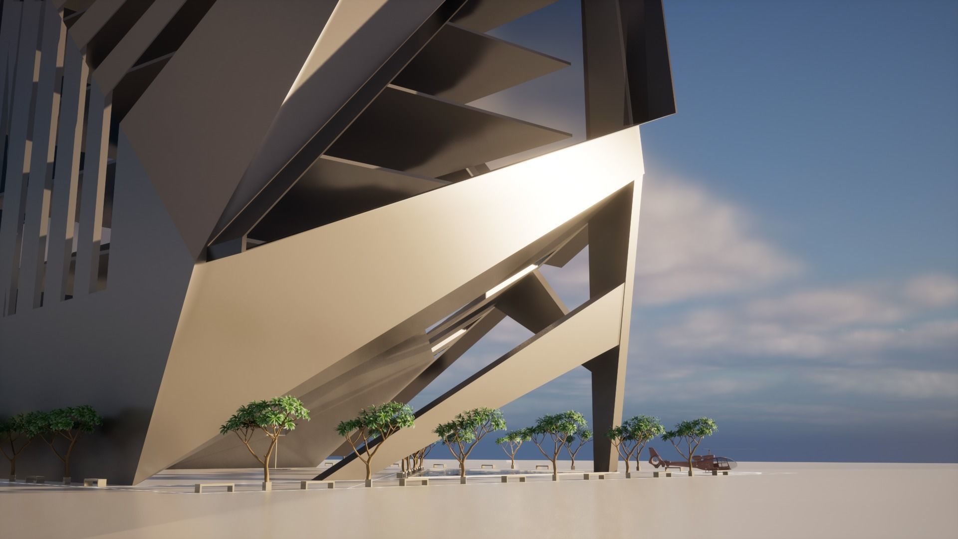 The Edge Block Low-poly 3D model_5