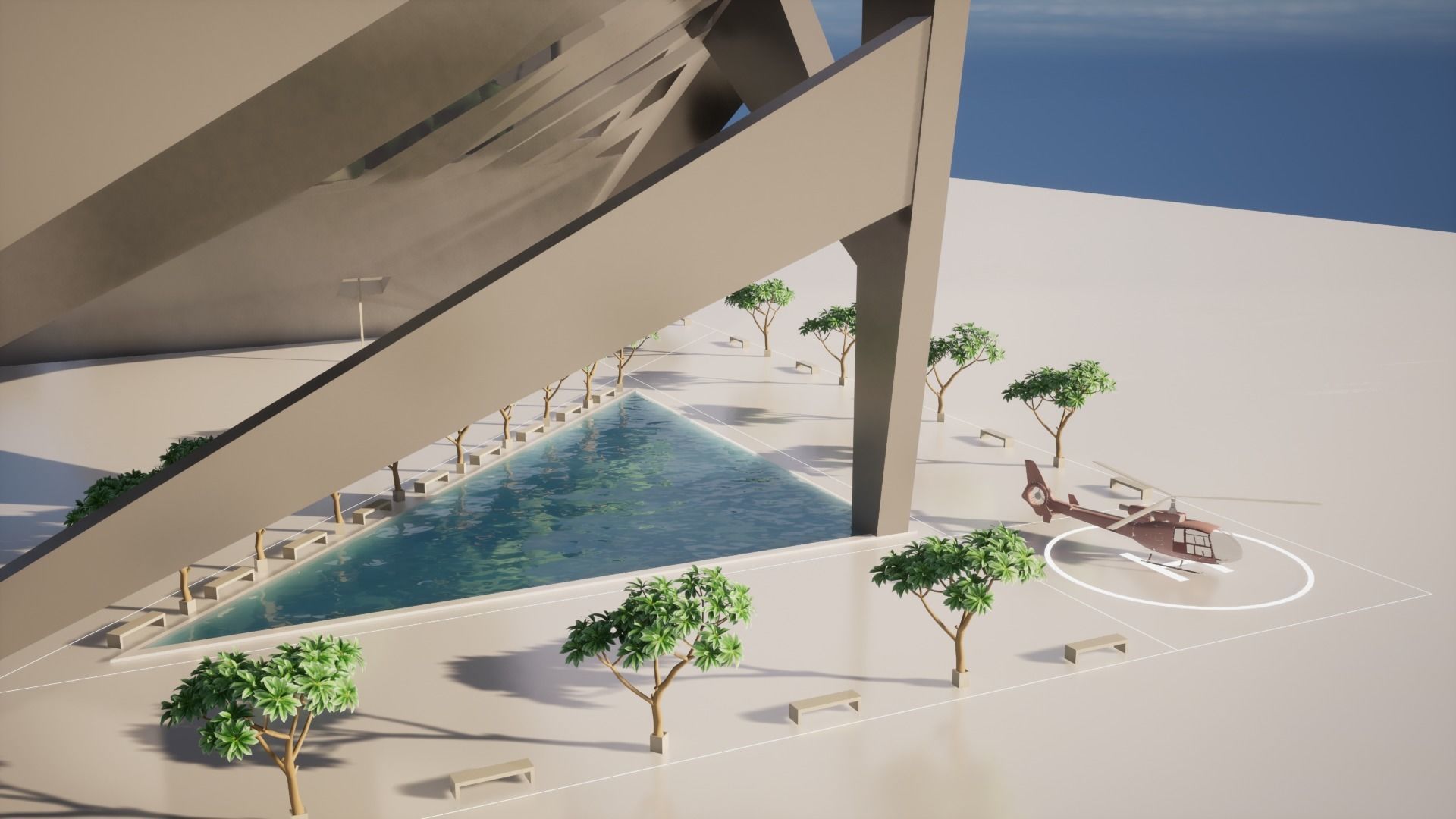 The Edge Block Low-poly 3D model_6