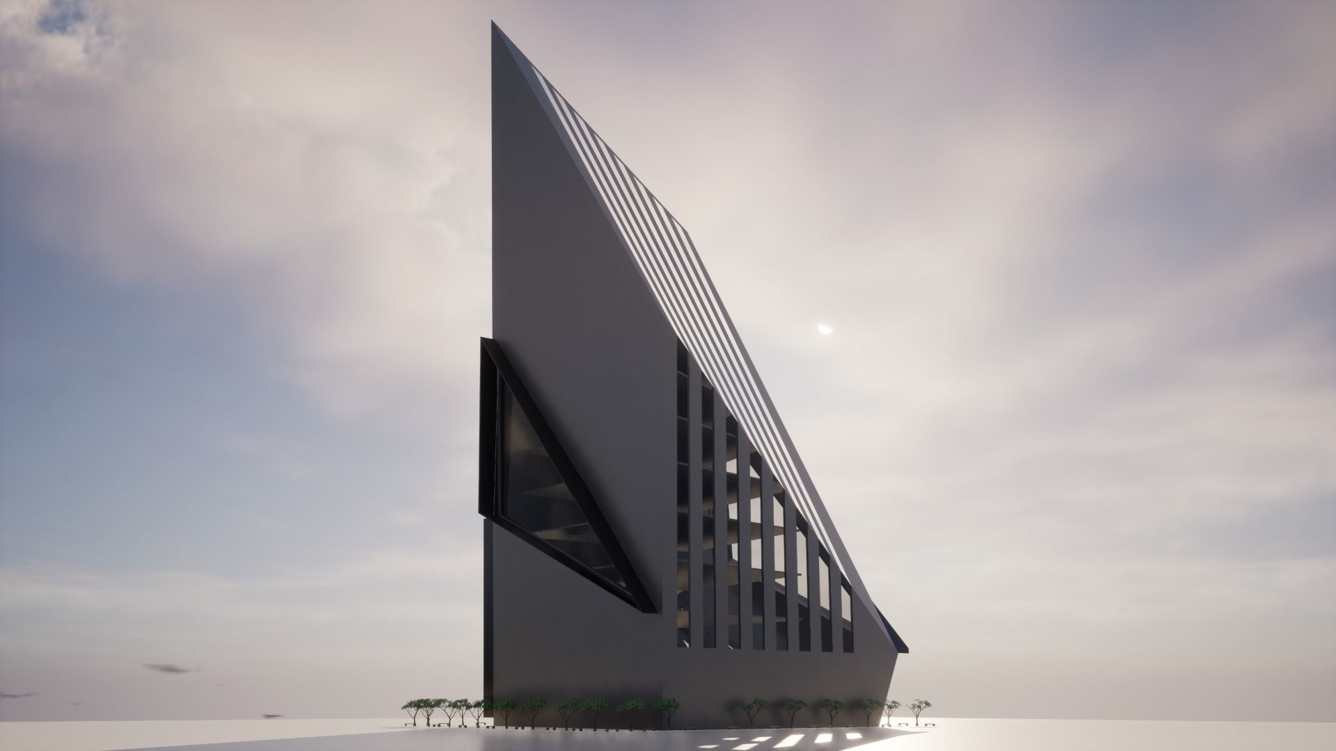 The Edge Block Low-poly 3D model_2