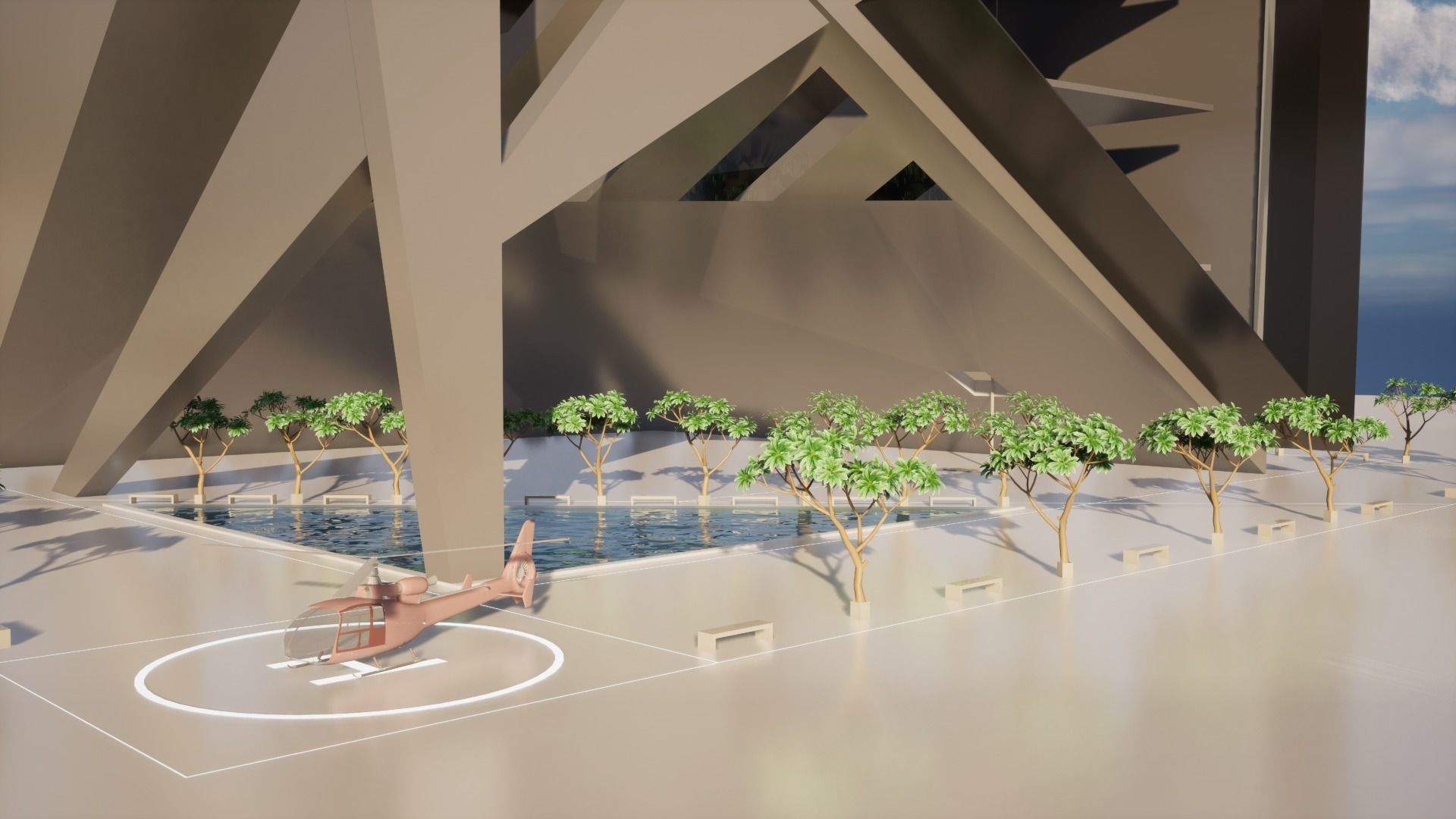 The Edge Block Low-poly 3D model_4