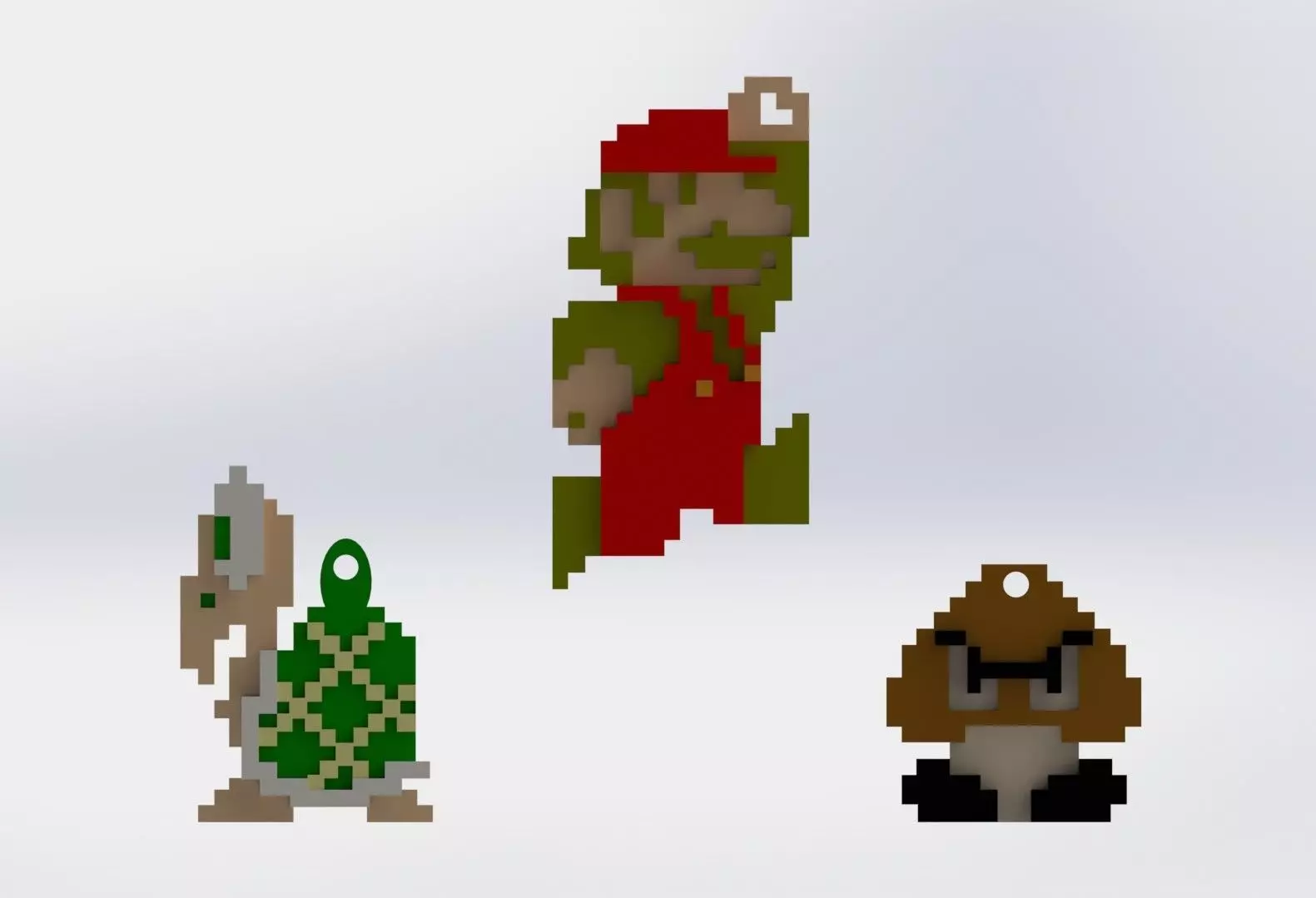 Super Mario Keyring Pack 3D print model