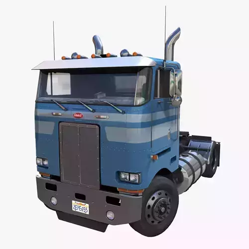 Peterbilt 362 single axle truck Low-poly 3D model