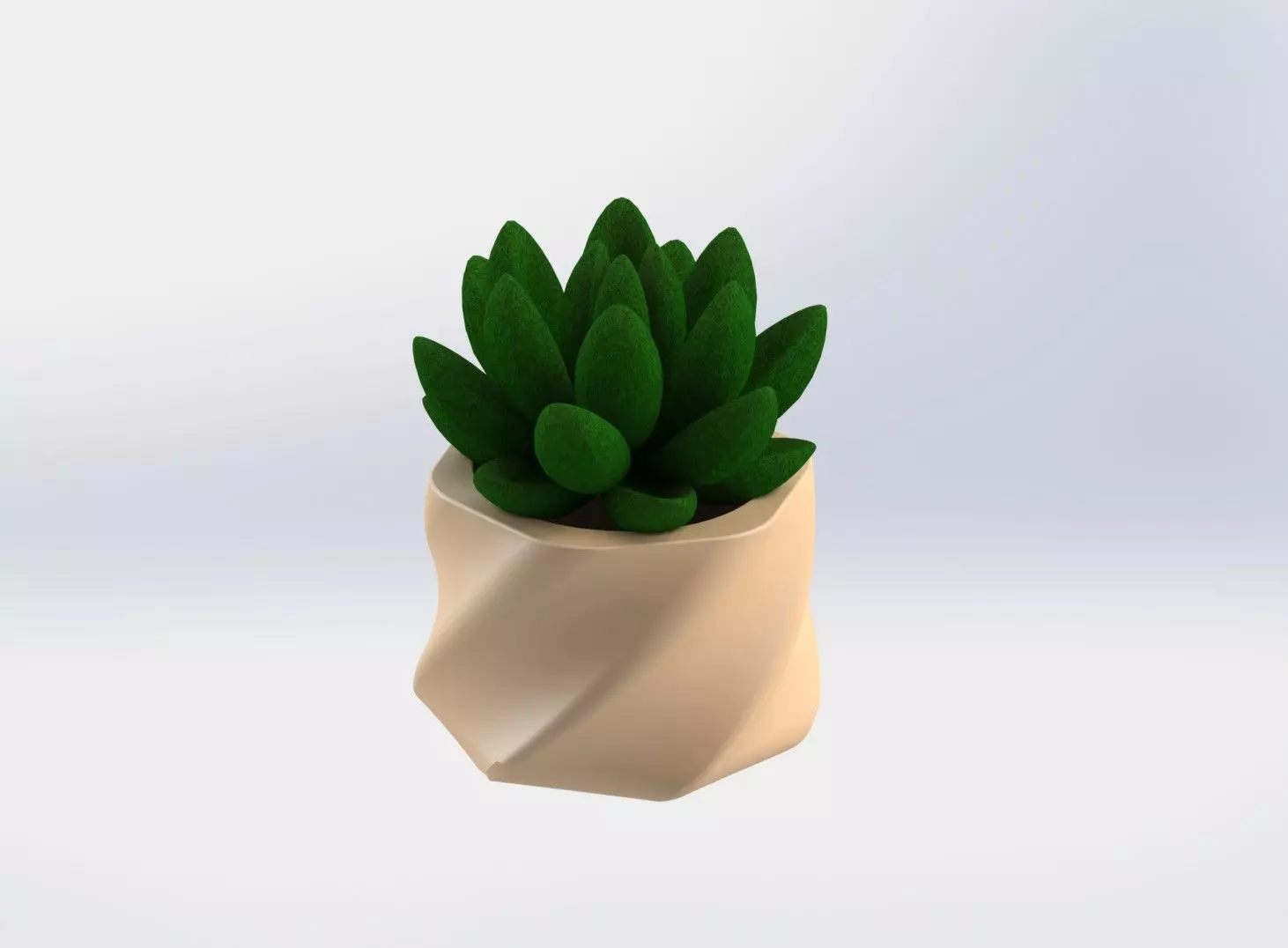 Auger Succulent Planter 3D print model