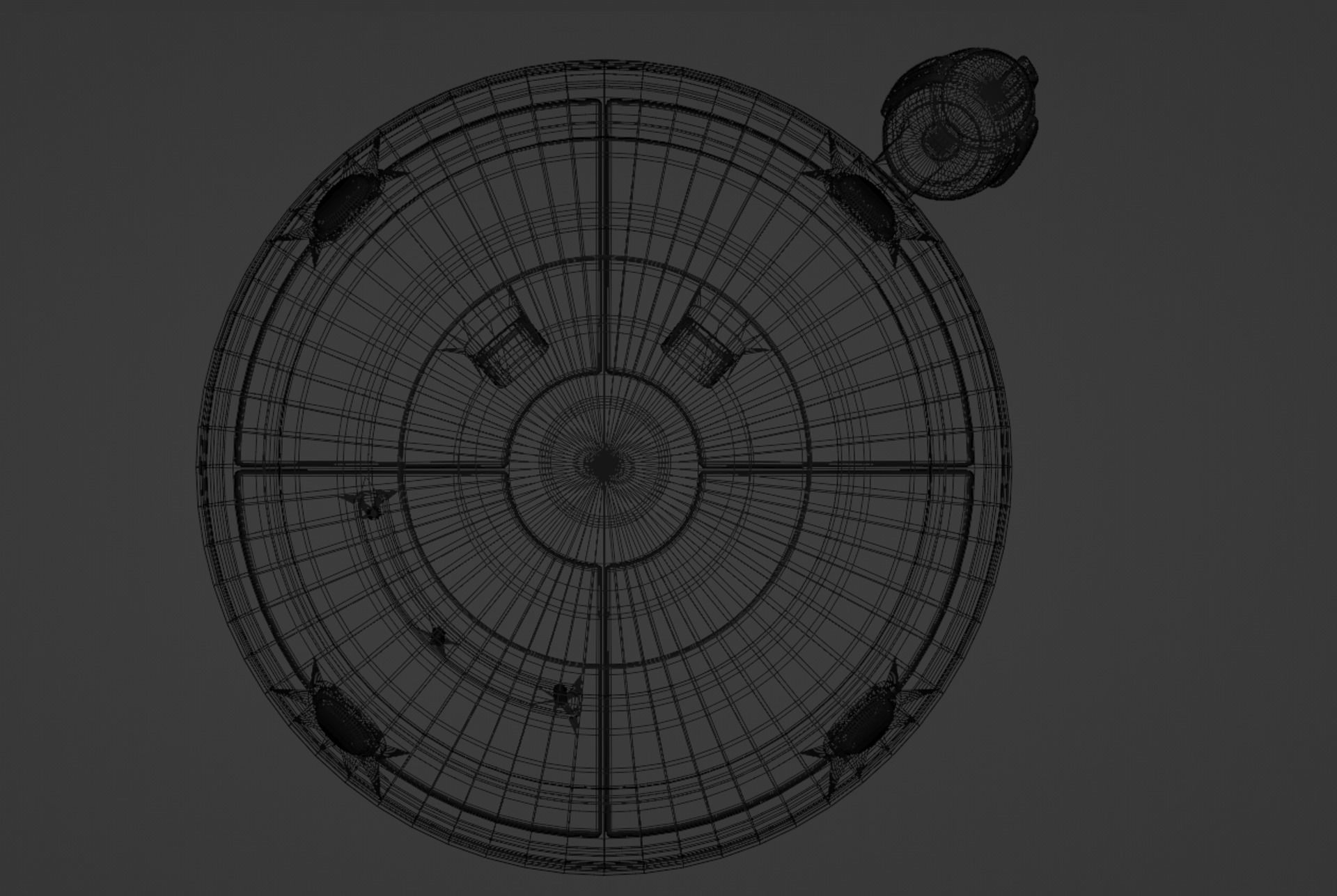 Zephyrael-Explorer Sci-Fi drone Low-poly 3D model_11