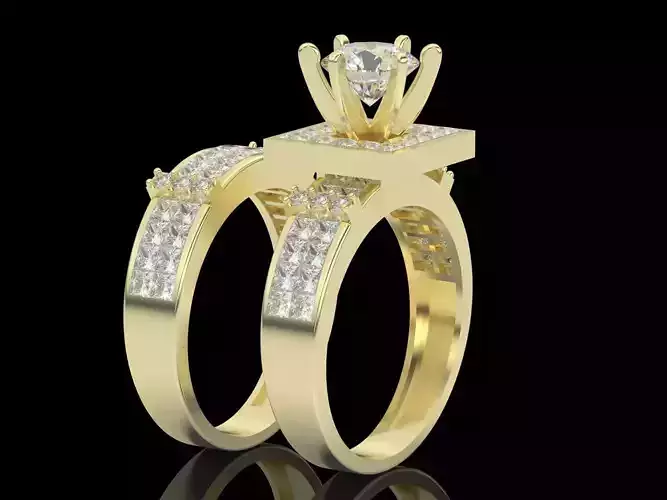 solitaire set engagement ring gold silver