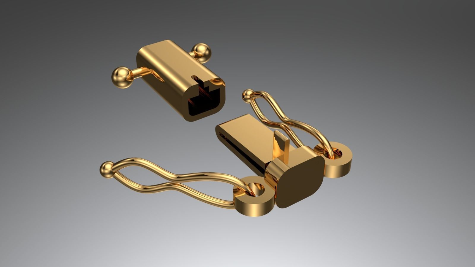 Open Box Clasp Precision 3D Model for Jewelry and Watchmaking 3D print model_9