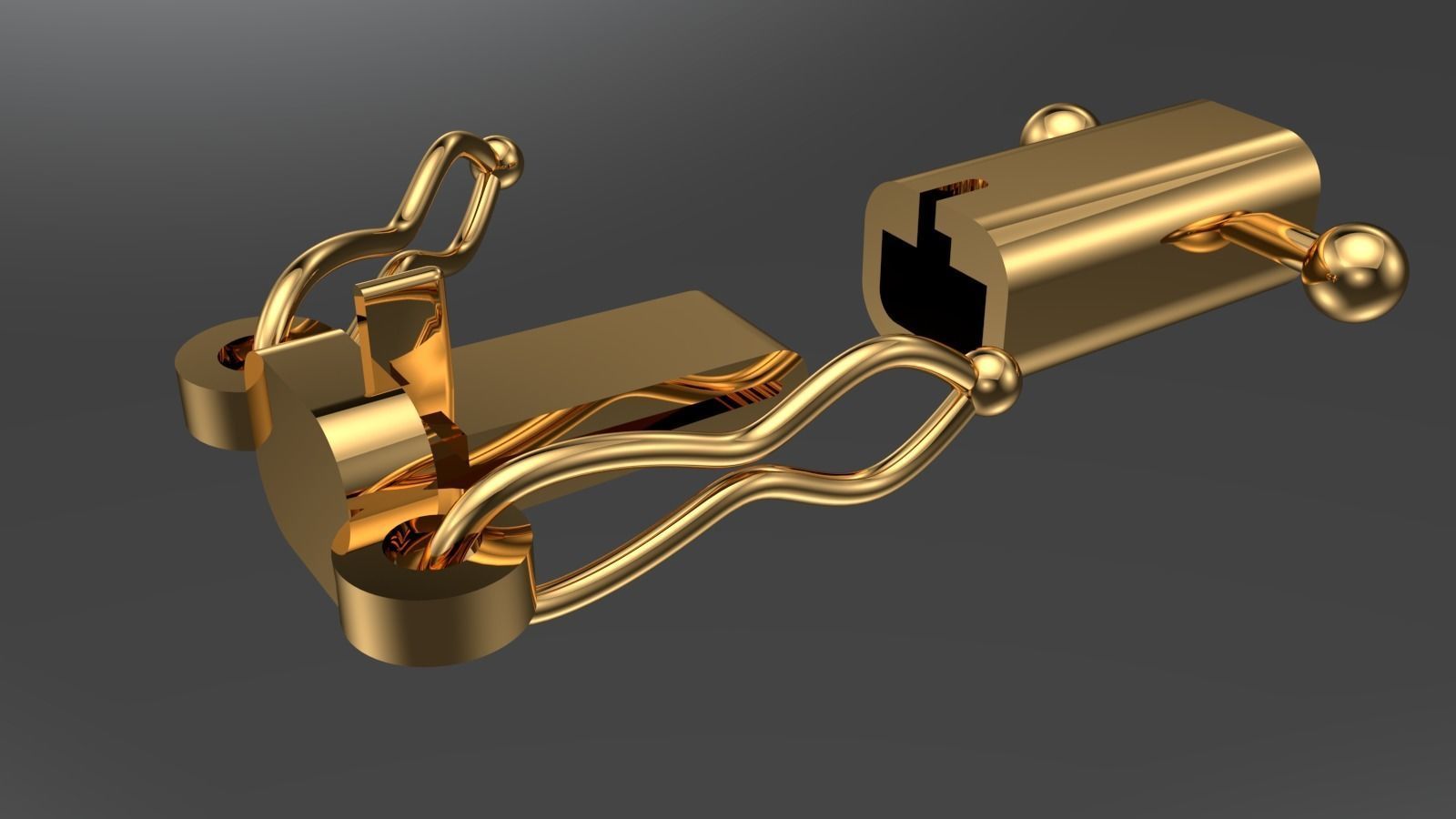 Open Box Clasp Precision 3D Model for Jewelry and Watchmaking 3D print model_8