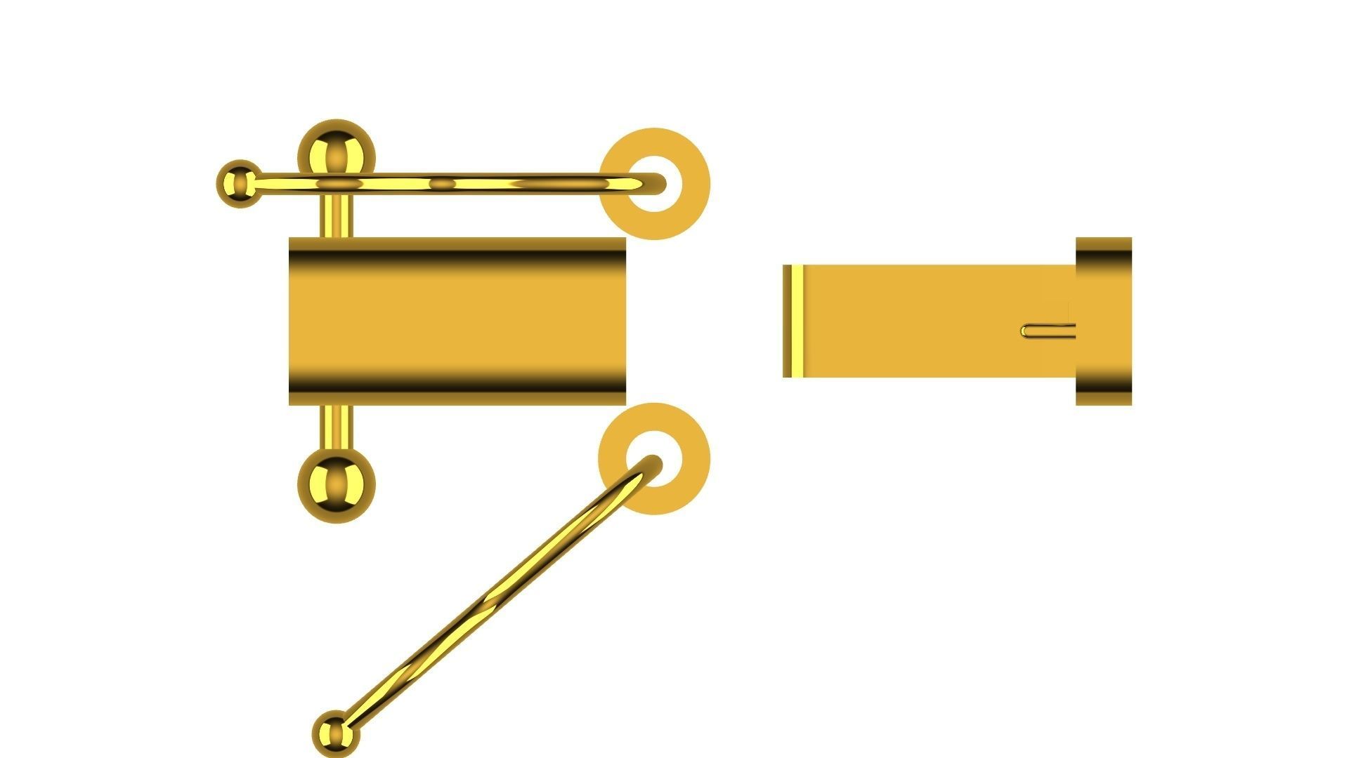 Open Box Clasp Precision 3D Model for Jewelry and Watchmaking 3D print model_3