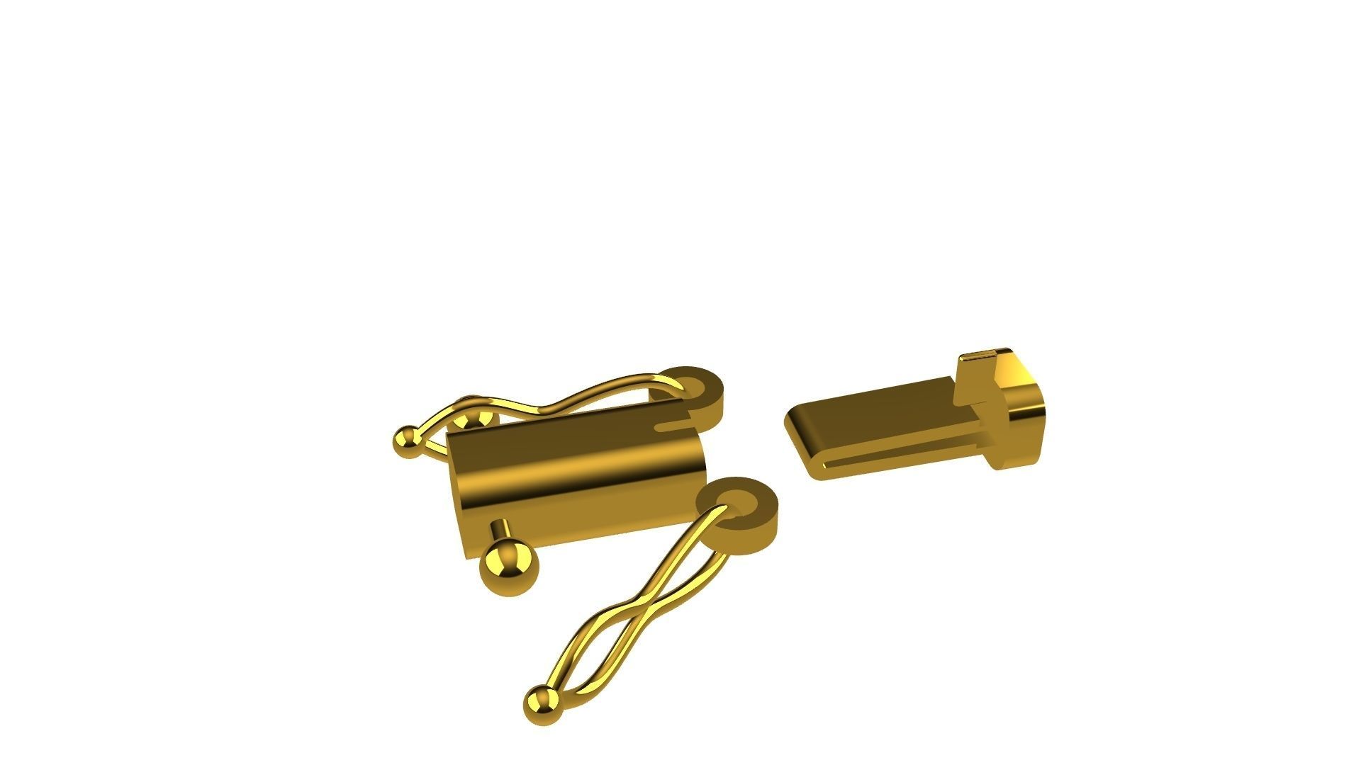 Open Box Clasp Precision 3D Model for Jewelry and Watchmaking 3D print model_2