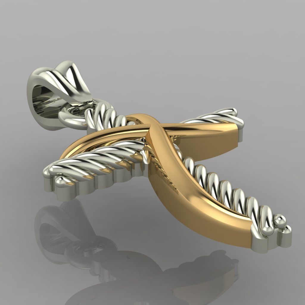 Crossover Cross Necklace 3D Print Model Free 3D print model_9