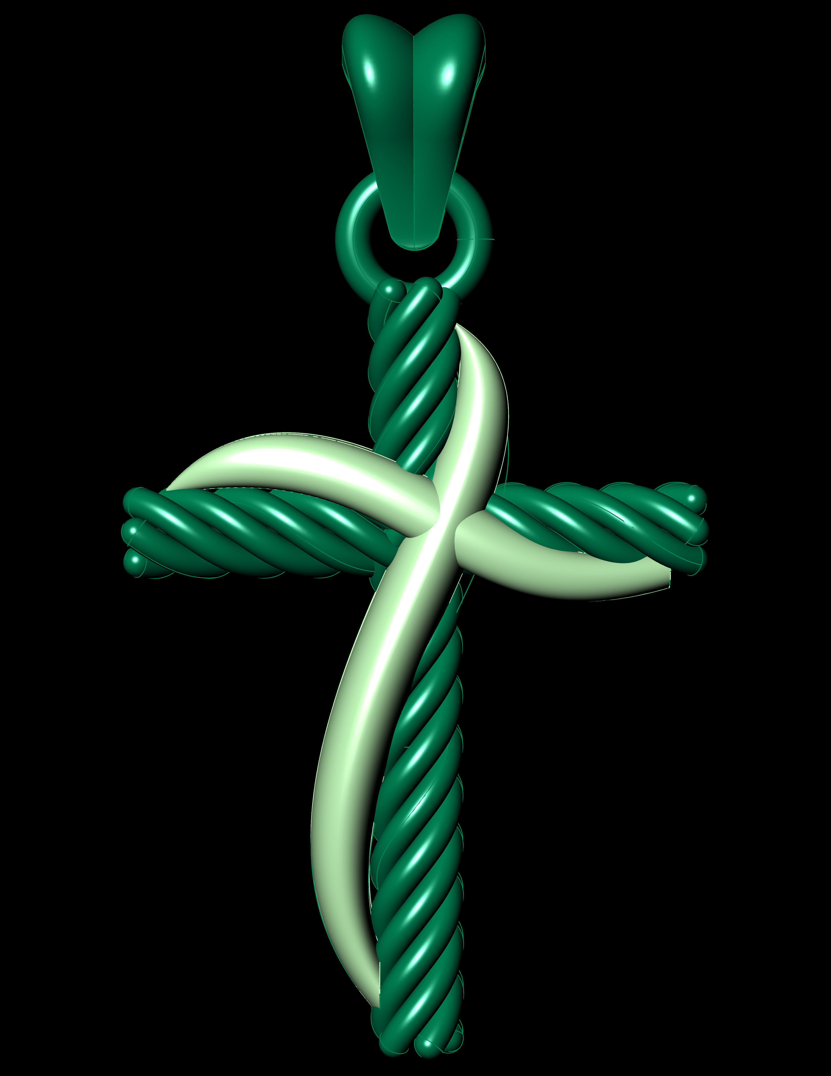 Crossover Cross Necklace 3D Print Model Free 3D print model_12