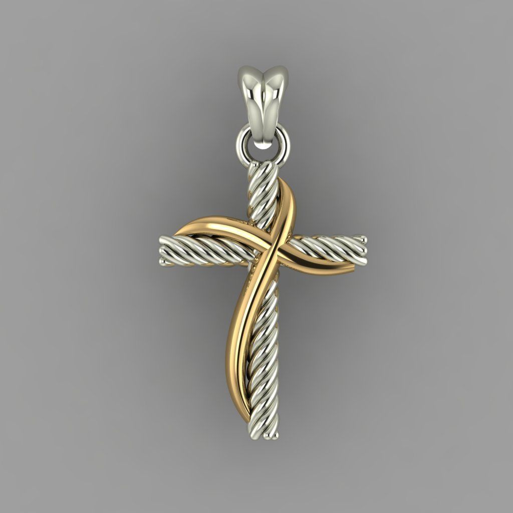 Crossover Cross Necklace 3D Print Model Free 3D print model_8