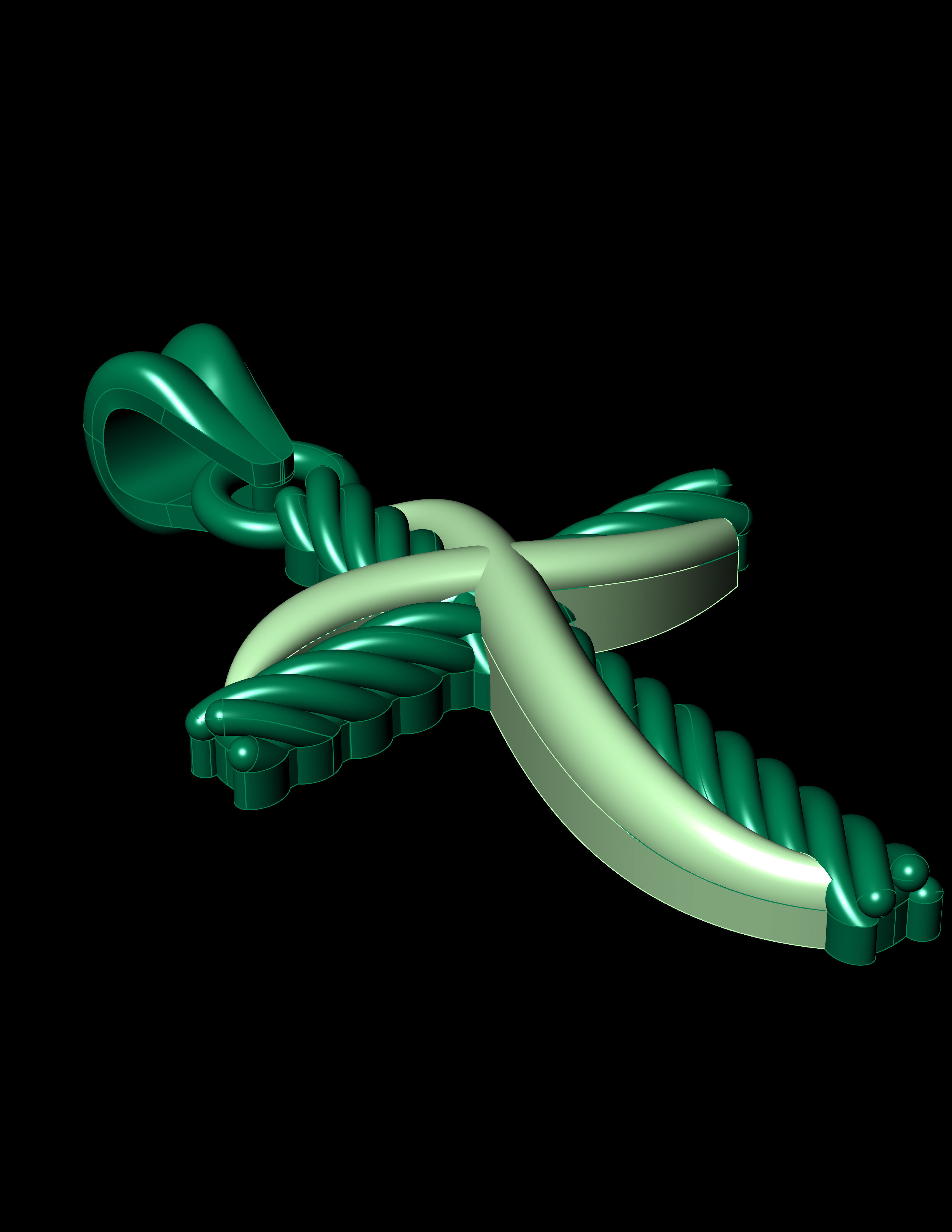 Crossover Cross Necklace 3D Print Model Free 3D print model_13