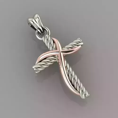Crossover Cross Necklace 3D Print Model Free 3D print model