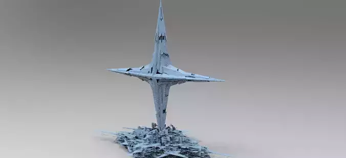 Sunlight Crystal Shard Tower 1 3D model