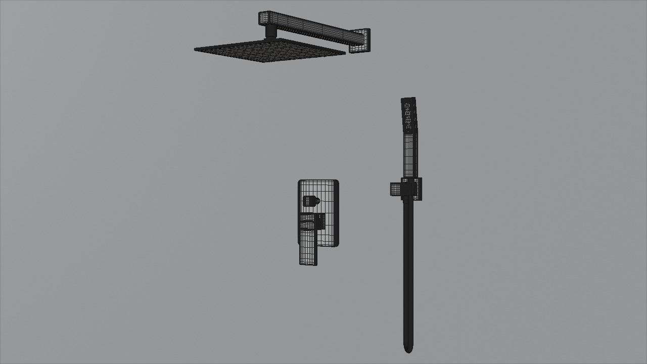 Shower set 3D model_6