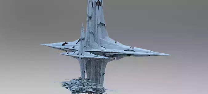 Sunlight Crystal Shard Tower 3 3D model