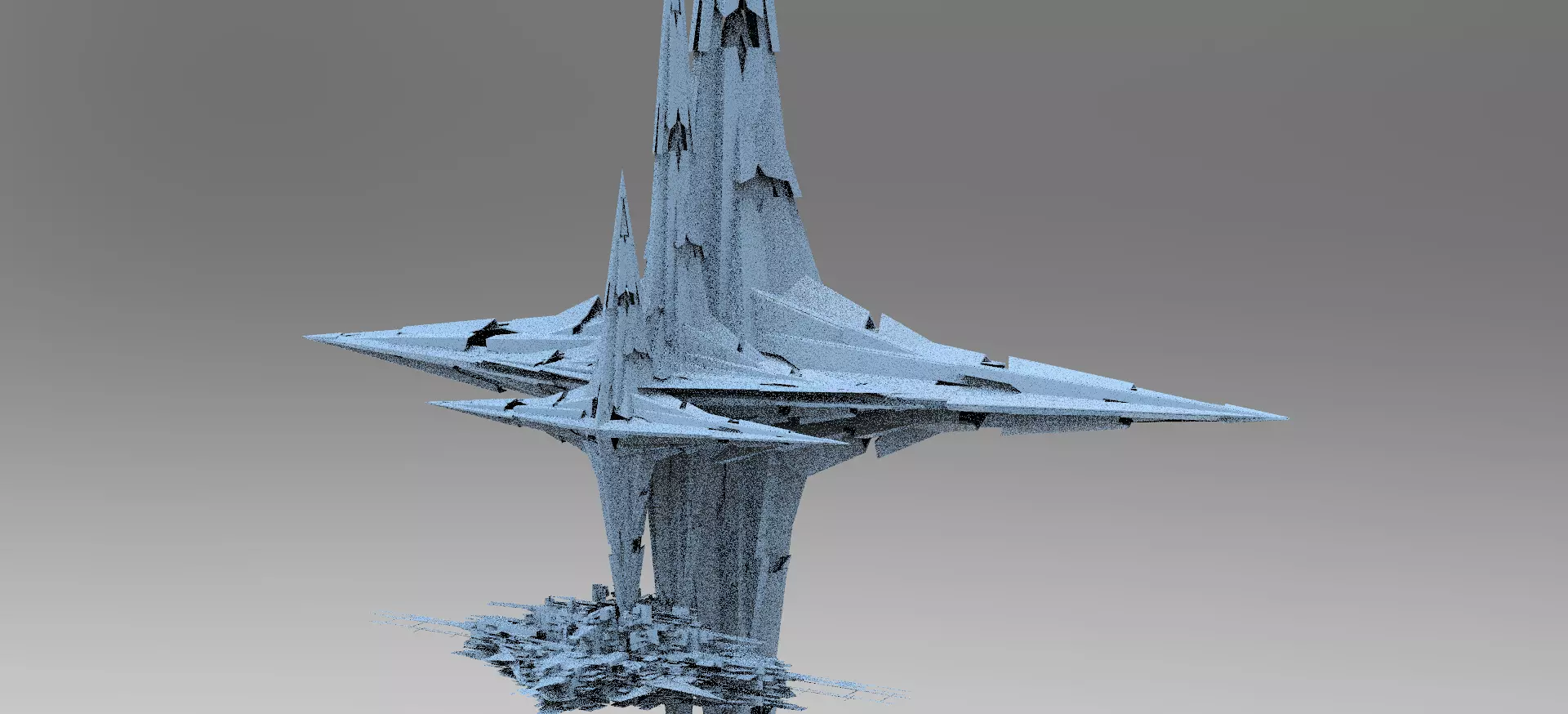 Sunlight Crystal Shard Tower 3 3D model_0