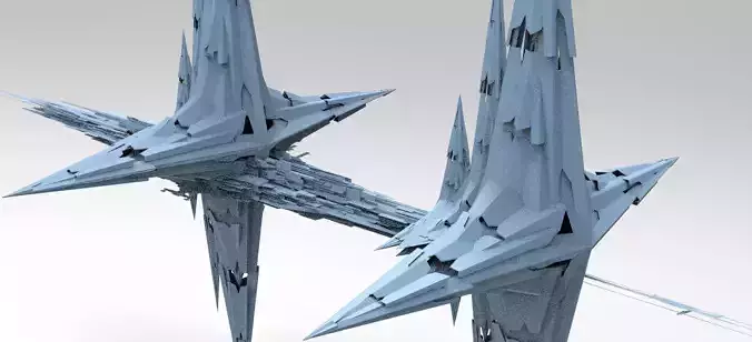 Sunlight Crystal Shard Tower 4 3D model