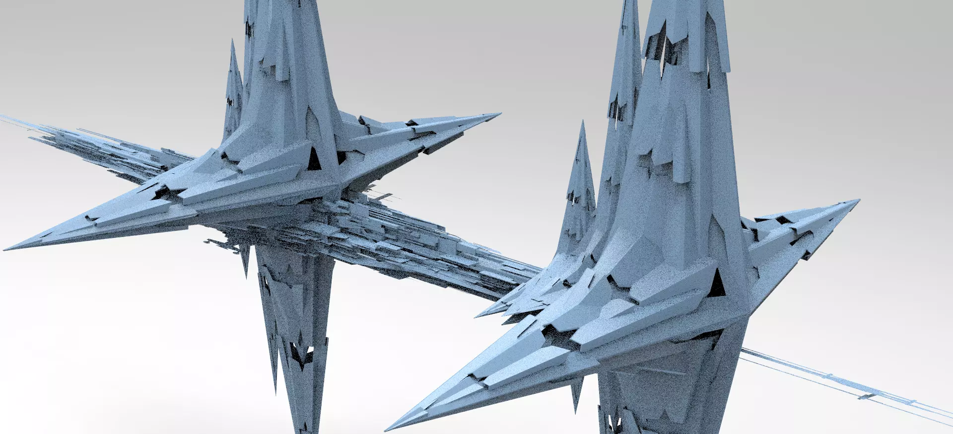 Sunlight Crystal Shard Tower 4 3D model_0