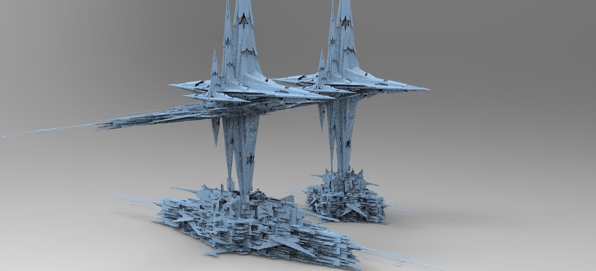 Sunlight Crystal Shard City 1  3D model_1