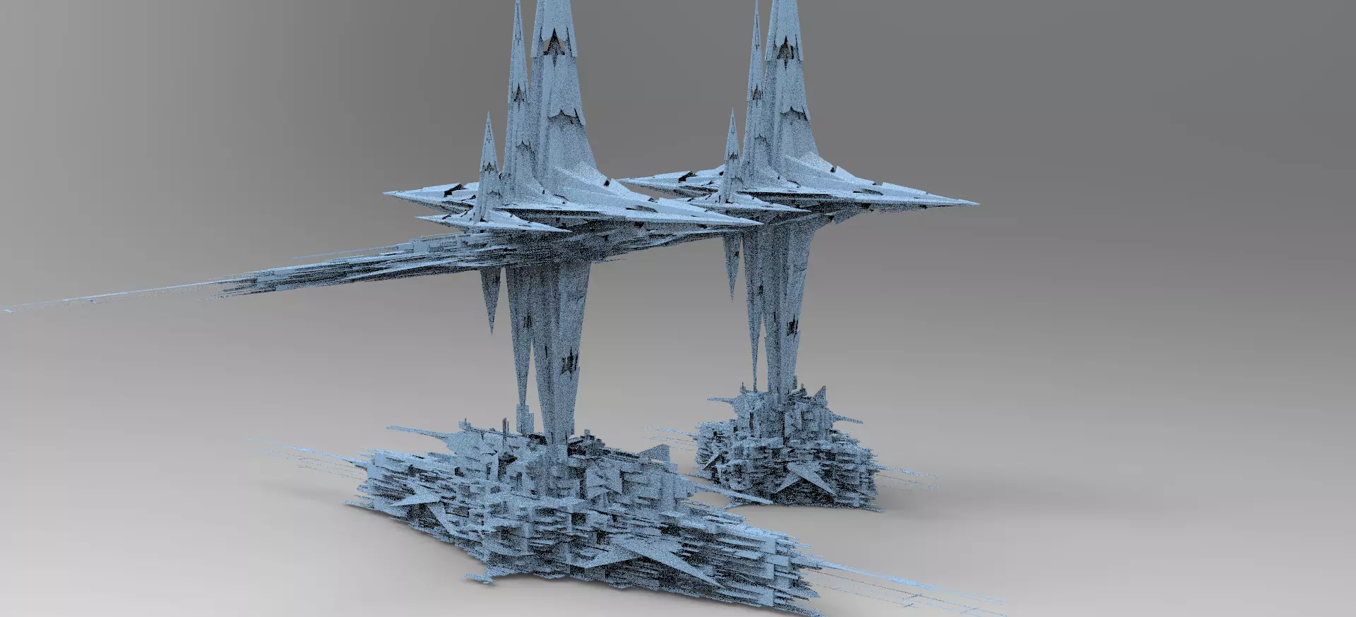 Sunlight Crystal Shard City 1  3D model_0