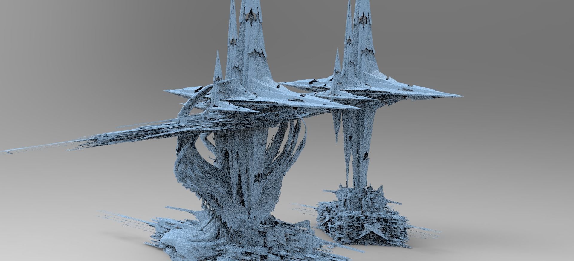 Sunlight Crystal Shard Tower 6 3D model_1