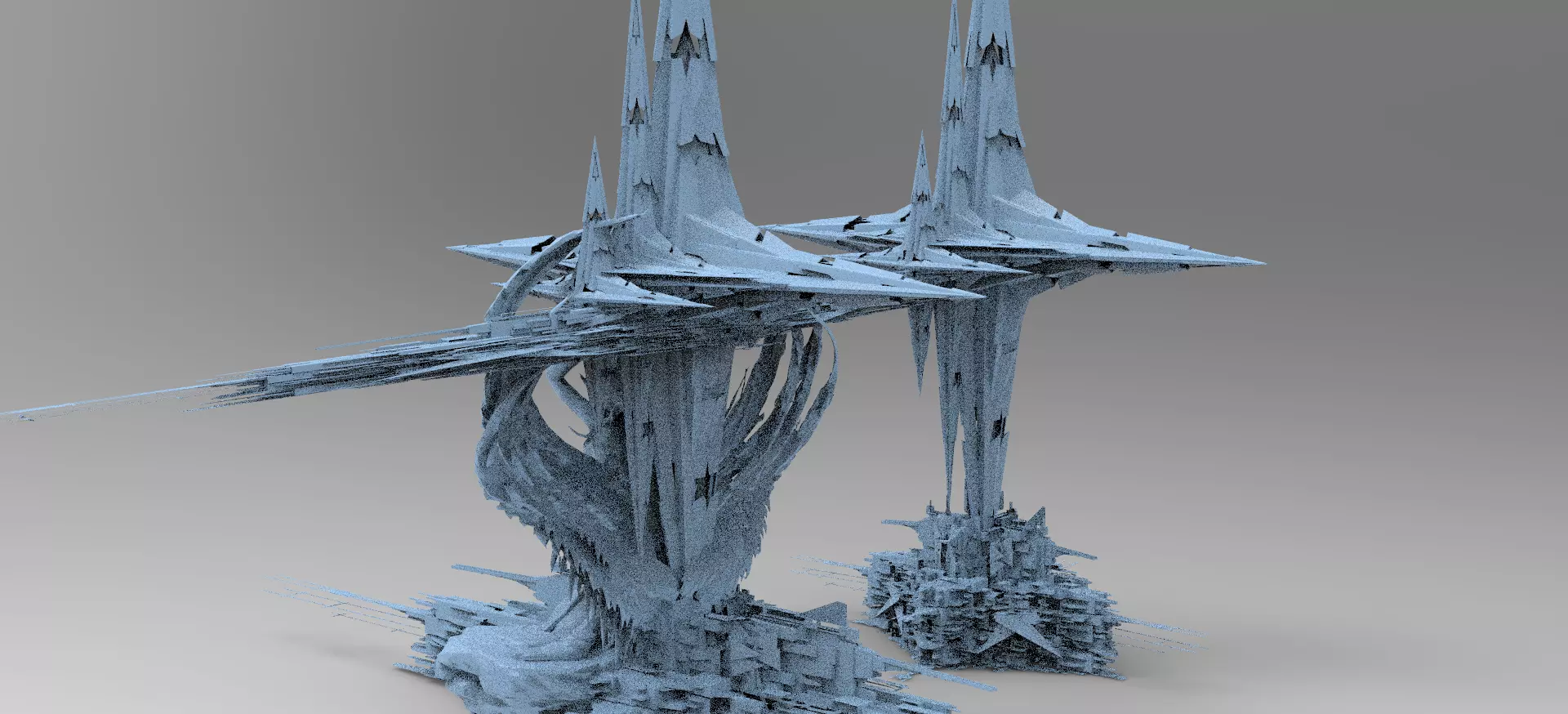 Sunlight Crystal Shard Tower 6 3D model_0