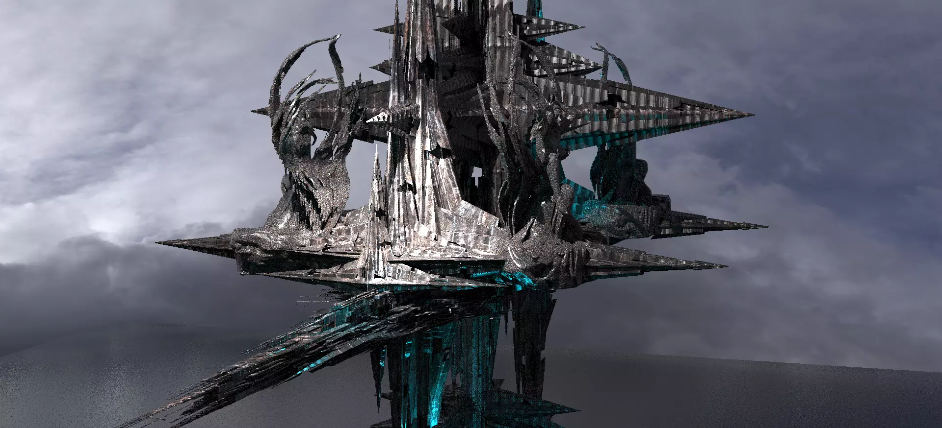 Sunlight Angelic Sci Fi City Kitbash 2 3D model_0