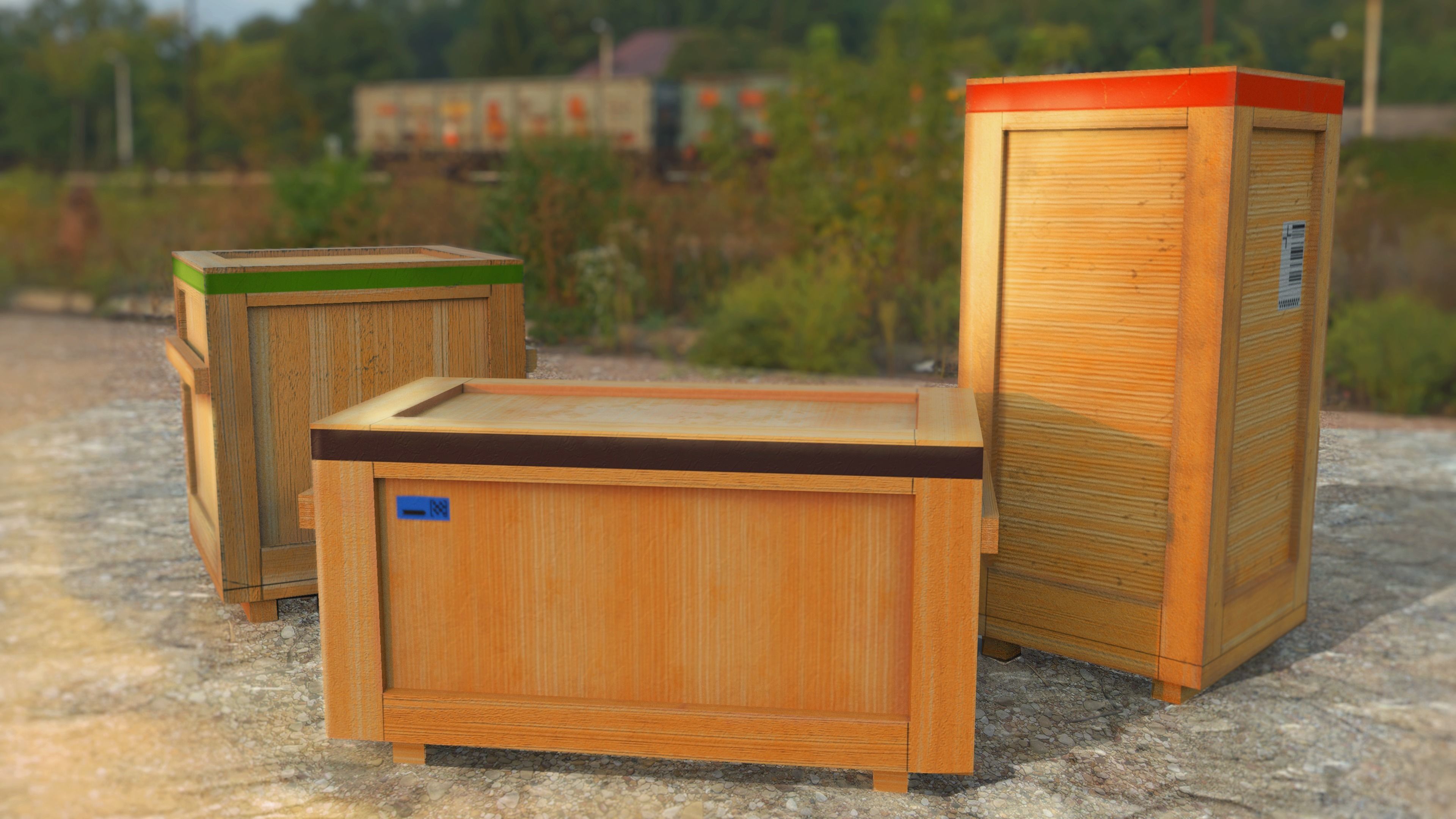 Exterior City Prop Collection - FPS Cover Props Low-poly 3D model_2