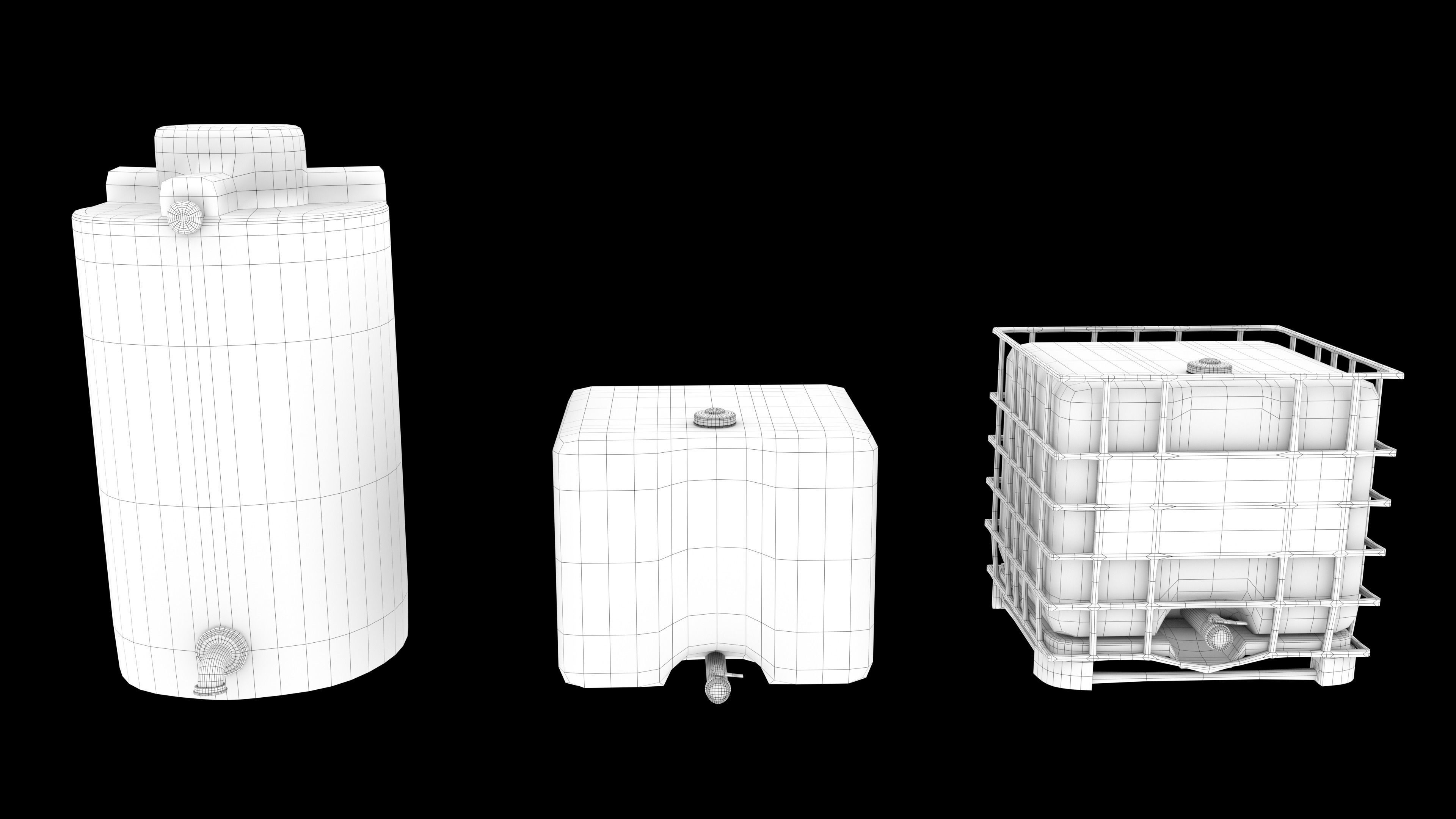 Exterior City Prop Collection - FPS Cover Props Low-poly 3D model_24