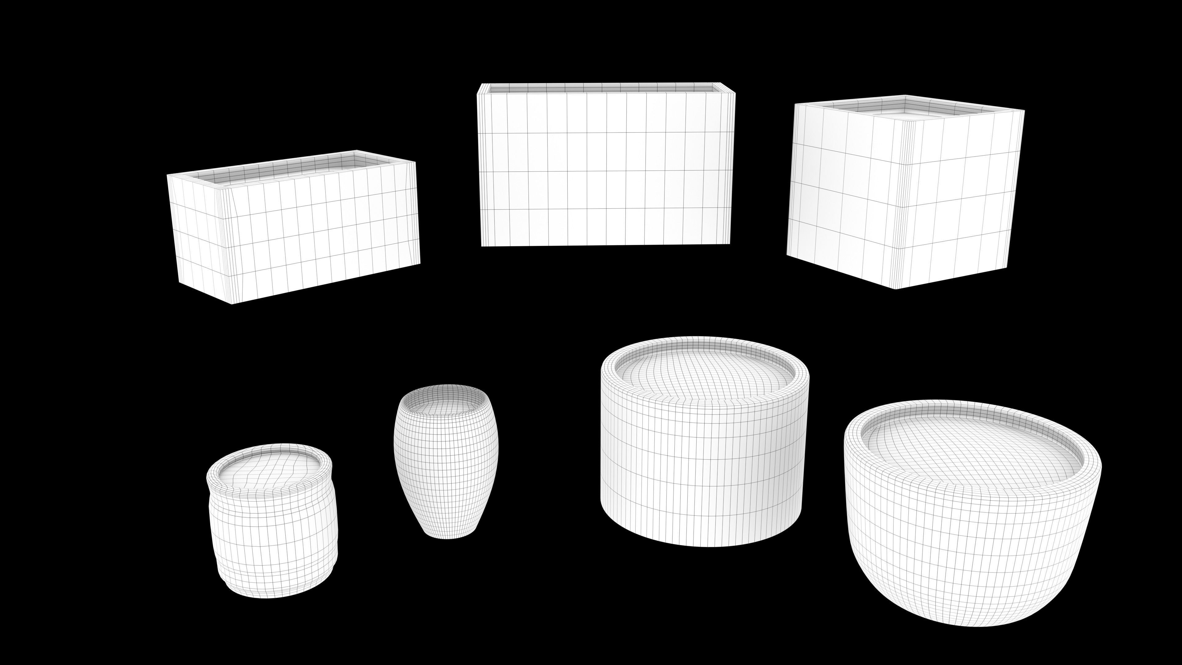 Exterior City Prop Collection - FPS Cover Props Low-poly 3D model_18