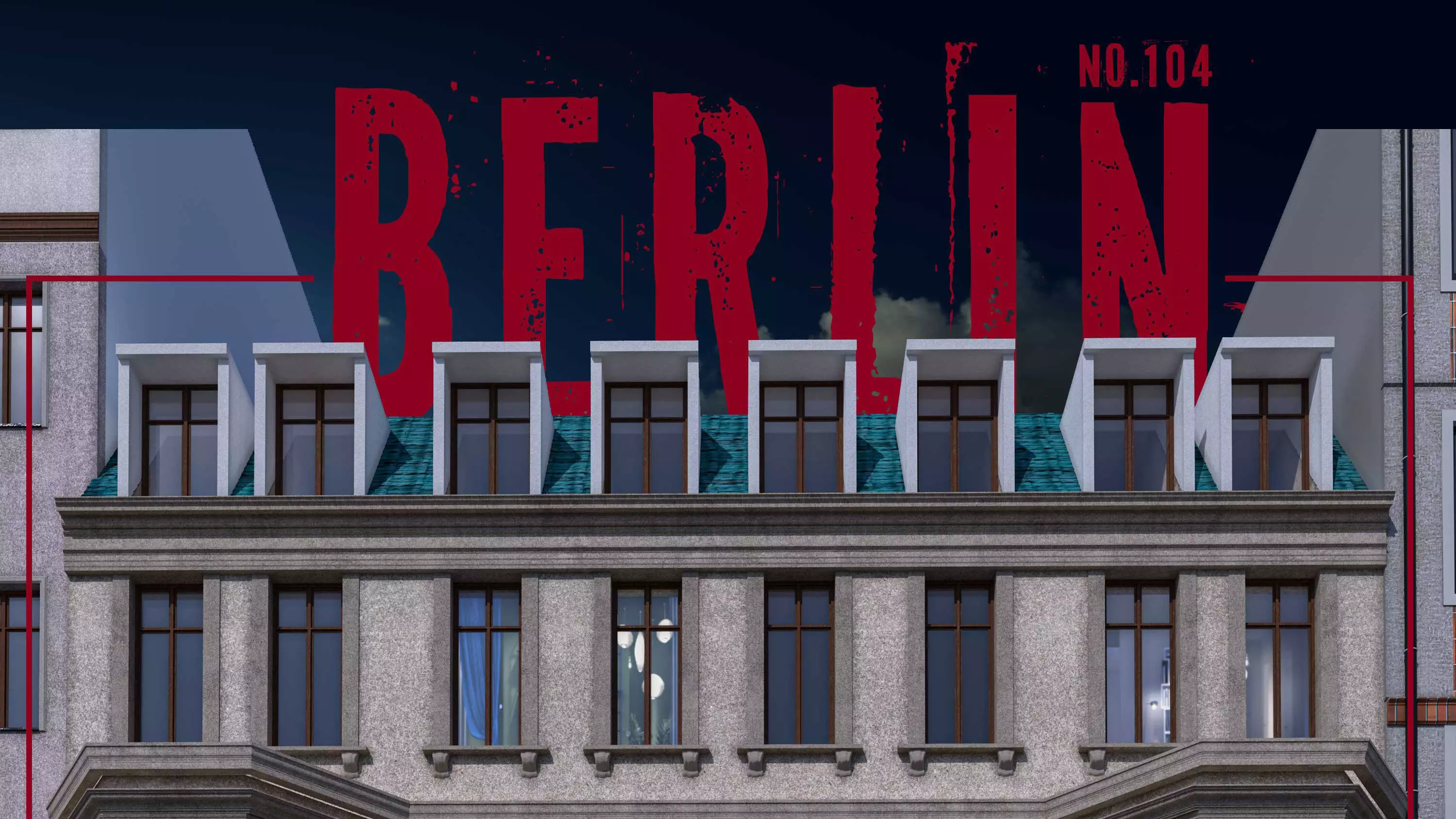 Berlin street building NO104 3D model_0